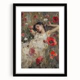 Abstract figurative wall art frame in black with a mat, showcasing a modern design that enhances contemporary decor, ideal for stylish home interiors.