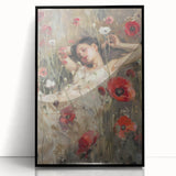 Framed abstract figurative wall art in black acrylic, showcasing dynamic shapes and fluid lines, perfect for modern home decor and artistic expression.