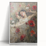 Framed acrylic artwork showcasing an abstract figurative design in white tones, ideal for modern decor. This piece adds a contemporary touch to any space.