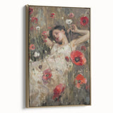 Framed abstract figurative wall art showcasing a gold and black color palette, enhancing modern interior decor with elegant design and unique side profile.