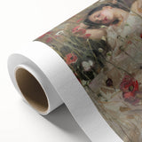 Abstract figurative art on rolled canvas showcasing vibrant colors and dynamic shapes, ideal for contemporary home decor. Packaged securely in a sturdy tube for easy transport.