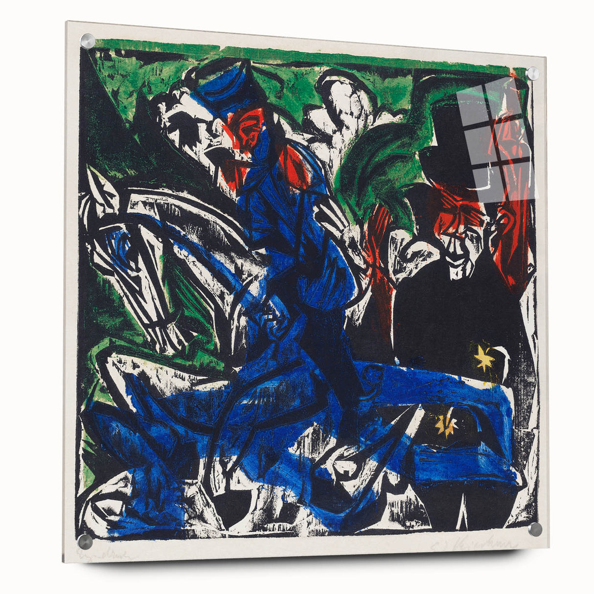 Abstract Expressionist Wall Art: Dynamic Color Burst