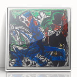 Abstract Expressionist Wall Art: Dynamic Color Burst