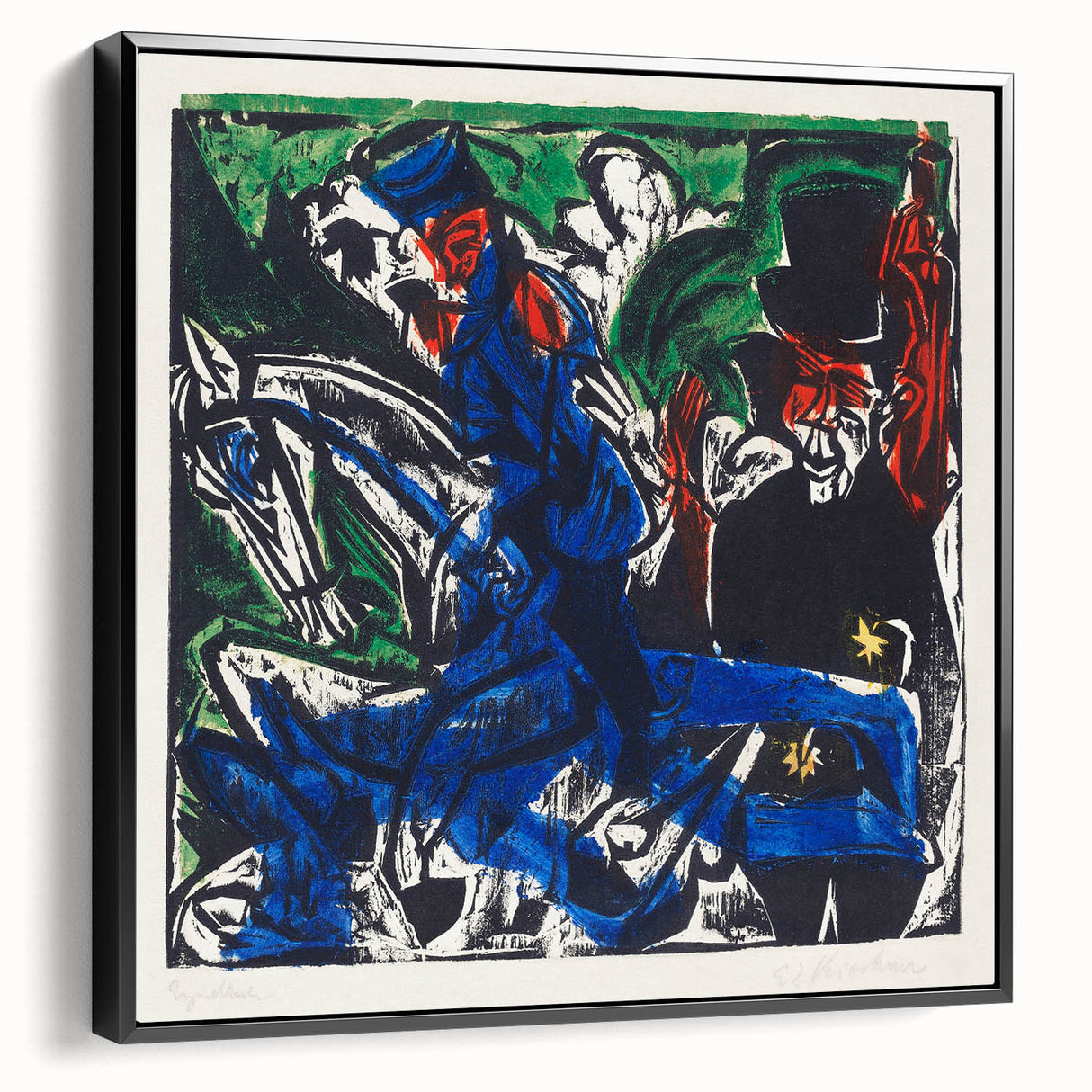 Abstract Expressionist Wall Art: Dynamic Color Burst