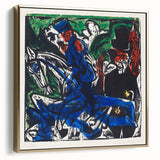 Abstract Expressionist Wall Art: Dynamic Color Burst