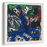 Abstract Expressionist Wall Art: Dynamic Color Burst