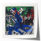 Abstract Expressionist Wall Art: Dynamic Color Burst