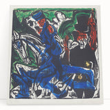 Abstract Expressionist Wall Art: Dynamic Color Burst