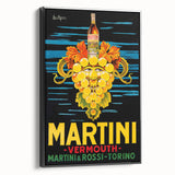 Black and white vintage poster art of a landscape on framed canvas, ideal for bedroom wall decor.