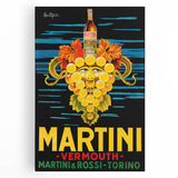 Large black and white stretched canvas featuring assorted kitchen utensils, ideal for kitchen wall art.