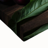 Large art of a black and white landscape painting featuring fruit, on stretched canvas, suitable for bedroom decor.