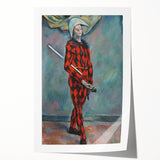 Impressionist Harlequin Wall Art - Paul Cézanne's Colorful Character Print