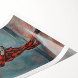 Impressionist Harlequin Wall Art - Paul Cézanne's Colorful Character Print