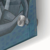 Abstract Figures - Modern Wall Art with Bold Shapes in Cool Tones