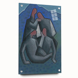 Abstract Figures - Modern Wall Art with Bold Shapes in Cool Tones