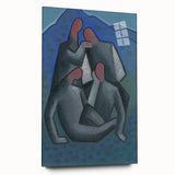 Abstract Figures - Modern Wall Art with Bold Shapes in Cool Tones