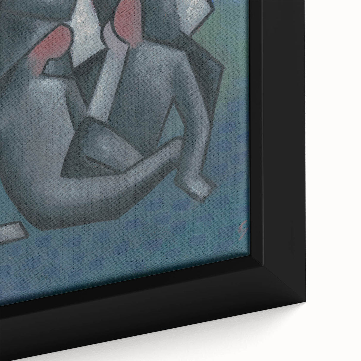 Abstract Figures - Modern Wall Art with Bold Shapes in Cool Tones
