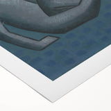 Abstract Figures - Modern Wall Art with Bold Shapes in Cool Tones