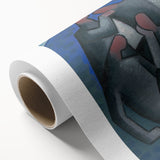 Abstract Figures - Modern Wall Art with Bold Shapes in Cool Tones