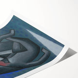 Abstract Figures - Modern Wall Art with Bold Shapes in Cool Tones