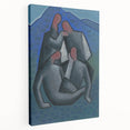 Abstract Figures - Modern Wall Art with Bold Shapes in Cool Tones