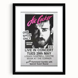 Joe Cocker Retro Wall Art Vintage Prints Black and White Poster