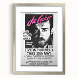 Joe Cocker Retro Wall Art Vintage Prints Black and White Poster