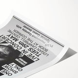 Joe Cocker Retro Wall Art Vintage Prints Black and White Poster