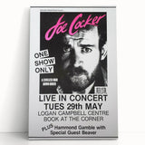 Joe Cocker Retro Wall Art Vintage Prints Black and White Poster