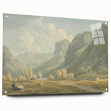 Peaceful Mountain Village Realism Art Print – Fine Art Realism