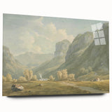 Peaceful Mountain Village Realism Art Print – Fine Art Realism