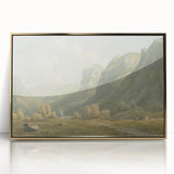 Peaceful Mountain Village Realism Art Print – Fine Art Realism