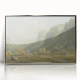Peaceful Mountain Village Realism Art Print – Fine Art Realism