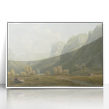 Peaceful Mountain Village Realism Art Print – Fine Art Realism