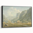 Peaceful Mountain Village Realism Art Print – Fine Art Realism