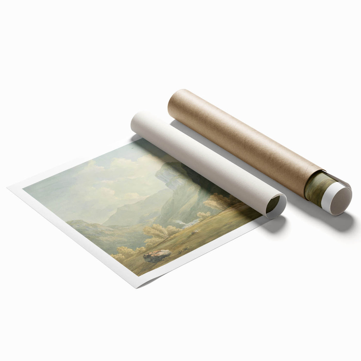 Peaceful Mountain Village Realism Art Print – Fine Art Realism