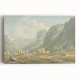 Peaceful Mountain Village Realism Art Print – Fine Art Realism
