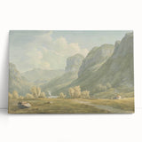 Peaceful Mountain Village Realism Art Print – Fine Art Realism