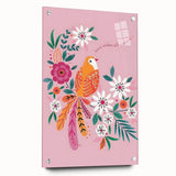 Floral Bird Wall Art - Girls Room & Nursery Nature Decor