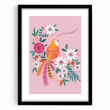 Floral Bird Wall Art - Girls Room & Nursery Nature Decor