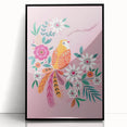 Floral Bird Wall Art - Girls Room & Nursery Nature Decor