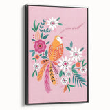 Floral Bird Wall Art - Girls Room & Nursery Nature Decor