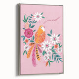 Floral Bird Wall Art - Girls Room & Nursery Nature Decor