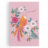 Floral Bird Wall Art - Girls Room & Nursery Nature Decor