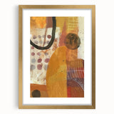 Extra large abstract art print featuring textured autumnal hues on a framed canvas, ideal for living room decor.