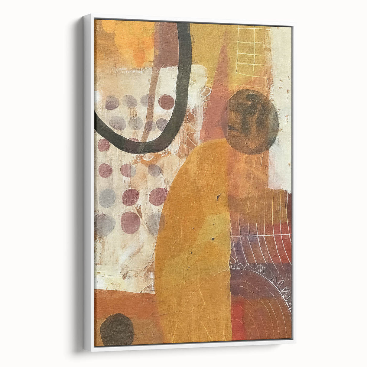 Extra large framed canvas featuring a vintage poster art of colorful autumn trees, ideal for living room decor.