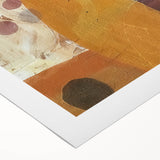 Art deco poster featuring an autumnal scene with warm orange and brown tones on rolled canvas, suited for dining room decor.