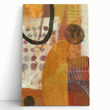 Large art of a black and white landscape painting on stretched canvas, featuring a serene tree line under a cloudy sky.