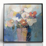 Acrylic Dining Room Artwork - Abstract Floral Bouquet