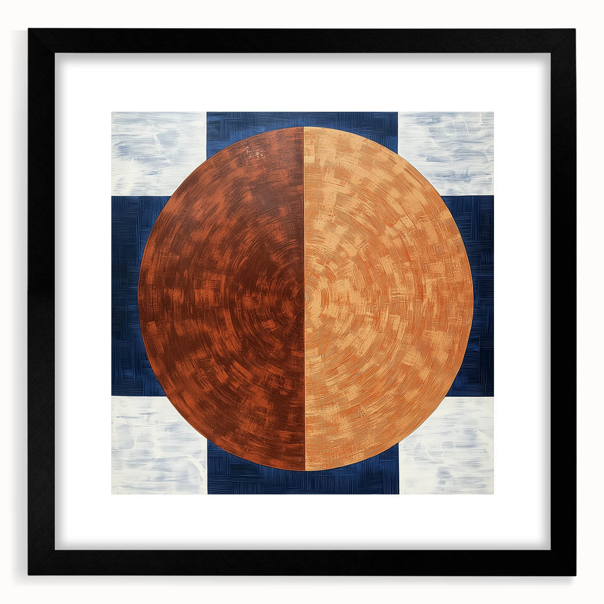 Geometric Circle Living Room Wall Art - Modern Canvas Print